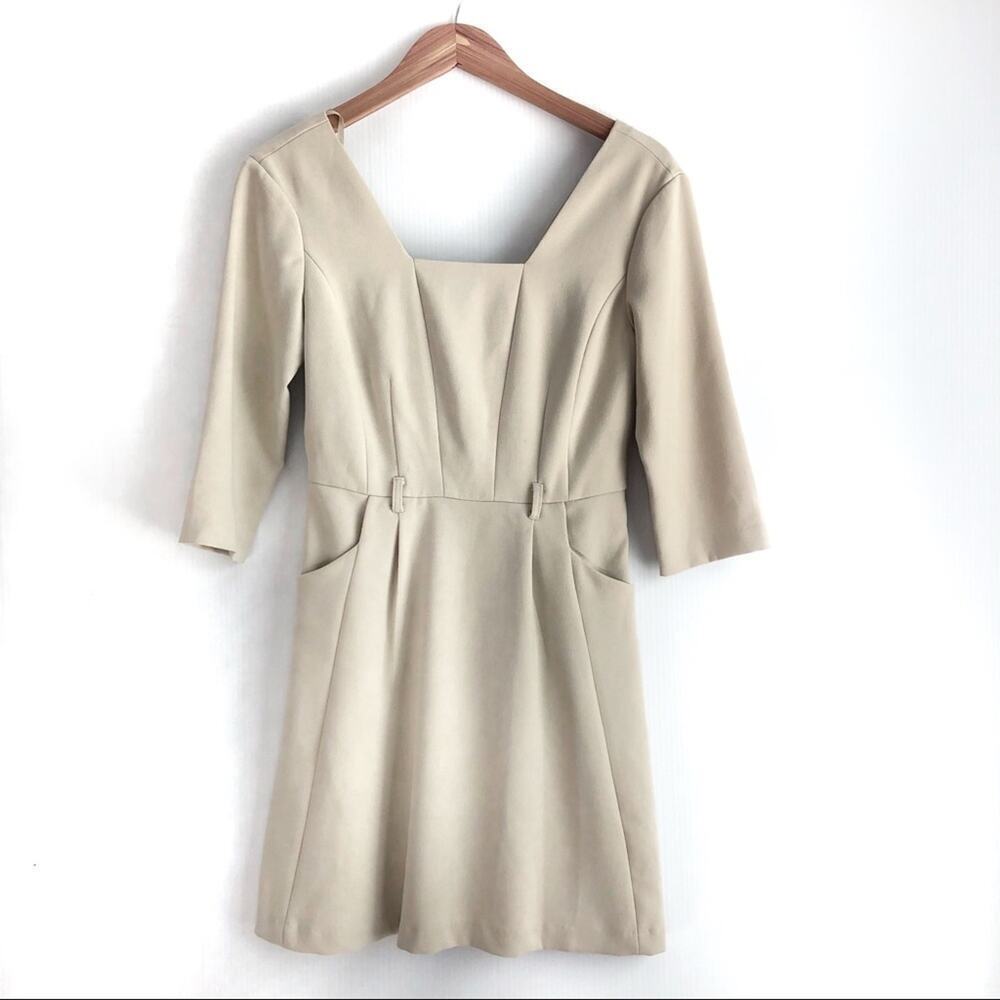 Kensie ivory dress 3/4 length sleeve